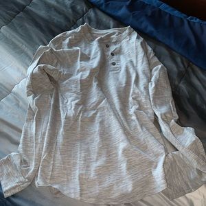 Grey long sleeve tee by Hanes